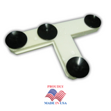 Soft Touch Set of 3, 15" Indoor Base Covers with Mounting Tees and Friction Pads