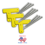 Soft Touch Set of 3, 15" Spike Down Base Covers and Mounting Tees with Spikes