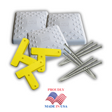 Soft Touch Set of 3, 15" Spike Down Base Covers and Mounting Tees with Spikes