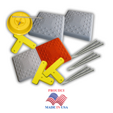 Soft Touch Set of 14” Spike Down Base covers including double first base and all necessary hardware