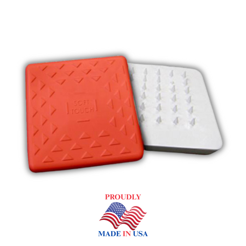 Soft Touch Orange and White Bases for Turf
