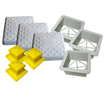 Set of 3, 15" Premium Base Covers with Ground Mounts and Plugs