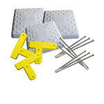 Soft Touch Set of 3, 15" Spike Down Base Covers and Mounting Tees with Spikes