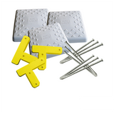 Soft Touch Set of 3, 15" Spike Down Base Covers and Mounting Tees with Spikes