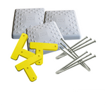 Soft Touch Set of 3, 14” Spike Down Base Covers and Mounting Tees with Spikes