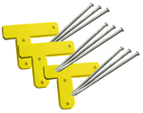 Soft Touch Set of 3, 15" Spike Down Base Covers and Mounting Tees with Spikes