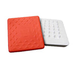 Soft Touch Orange and White Lightweight Bases for Turf
